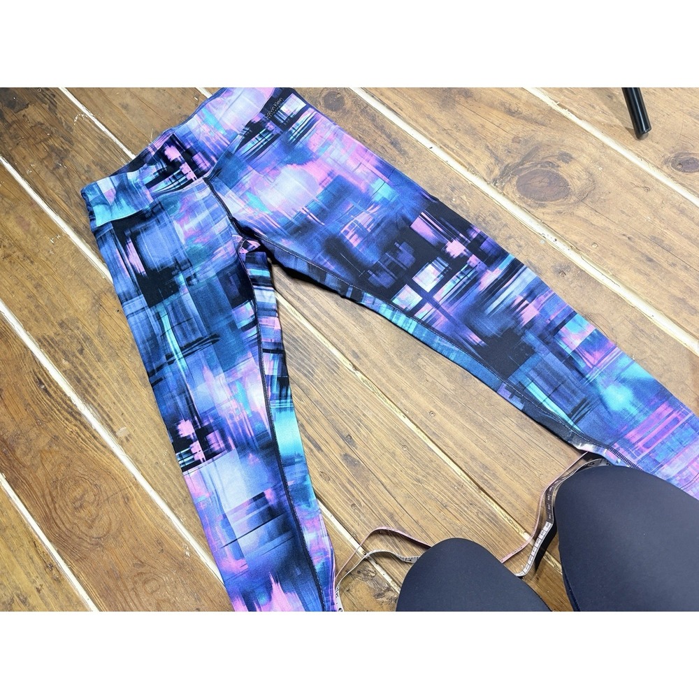 Calvin Klein Performance Ankle Leggings S Multicolor Geometric Quick Dry